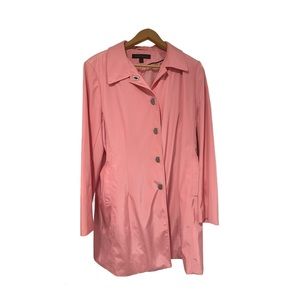 ANNE KLEIN pink buckle closure rain jacket L 🧥